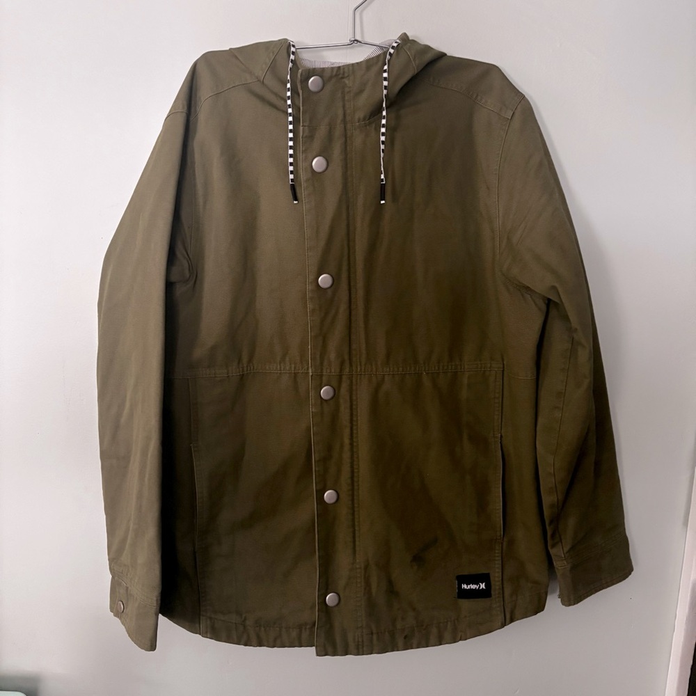 Stylish army green light weight weight coat